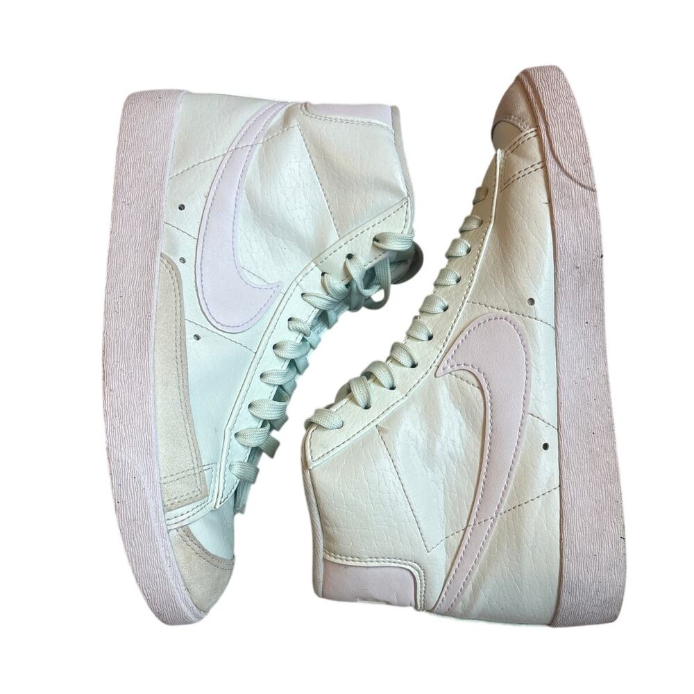 Nike Women's High-Top Sneakers in Light Mint and White - Picture 6 of 8